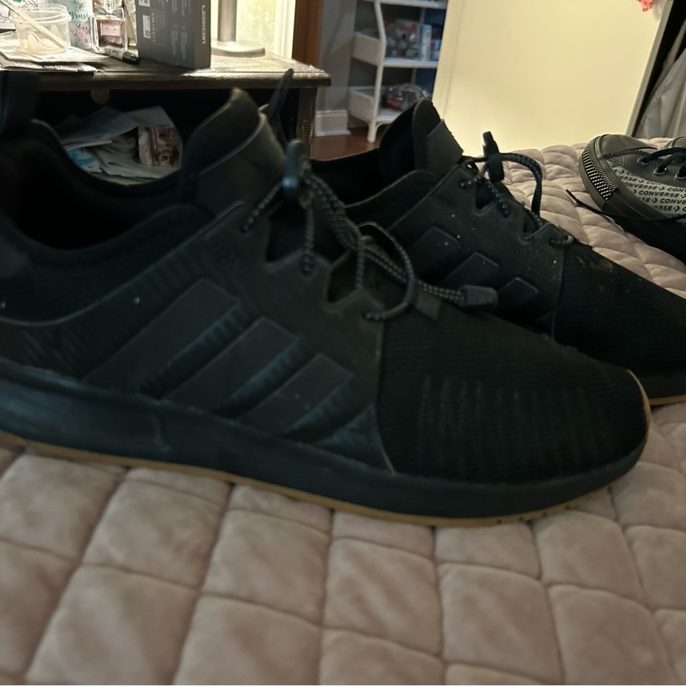 Adidas Men's Black Sneakers with Gum Sole X_PLR Size 13